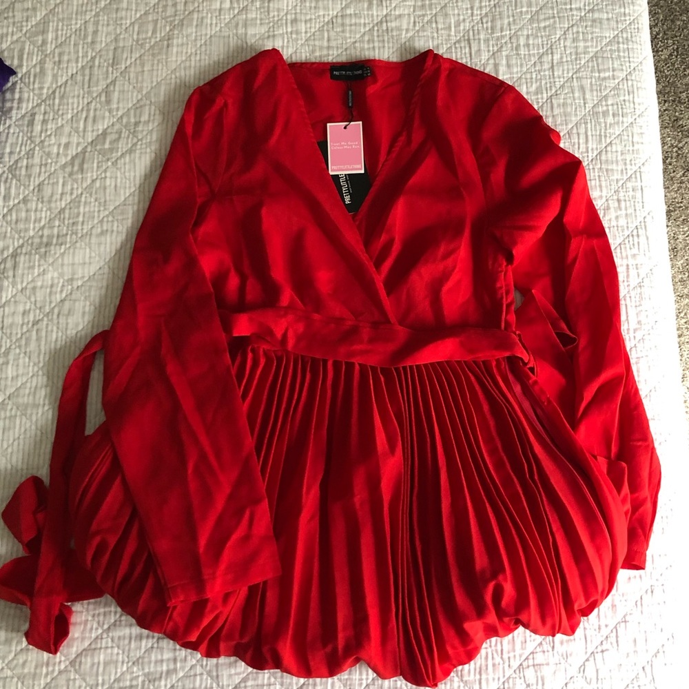 NWT Pretty Little Thing Midi Dress with Belt
